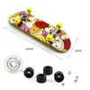 Creative Mini Finger Skateboard Fingerboard Färgglada skatepark Maple Double Rocker Sportlagringar och Palm Slide Board 240327