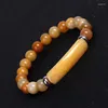 Strand Natural Tiger Eye Eye Eye Bracciale ossidiano nero per protezione della salute Donni per perle in acciaio inossidabile perle di guarigione Gioielli