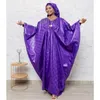 Etnisk kläder est afrikansk bazin riche outfit röd färg nigeriansk dashiki lång mantel stor storlek kvinnor bröllop party bassängklänningar