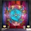 Indian Mandala Tapestry Psychedelic Scene Decor Home Decor Tapestry Bohémien Decor Hippie Yoga Tappetino divano di divano di divano