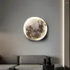 Wall Lamp Modern Luxury Moon Bedroom Bedside Painting Living Room Background Decorative Nordic Art