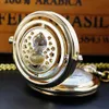 Pocket Watches New Quartz Pocket Fashion Gold Classic Luxury Hollowed Dial Design Lady Men Neutral Stainless Steel Pendant Necklace Gift Y240410