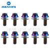 Wanyifa Titanium Bolts M5x12mm z podkładkami rowerowa butelka do butelek do butelek do ustalania sześciokątnych sześciokąt do roweru dróg / moutain 4PCS / 10pcs