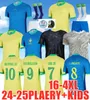 Brasile 24-25 Maglie da calcio Brasile Camiseta de futbol Neymar Jr Paqueta Raphinha Shirt da calcio Maillots Marquinhos Vini Jr Richarlison Men Woman Woman
