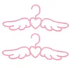 10/20 PCs Neues Design Fly Angel Plastikkleidung Hemd Hemd, süße hübsche rosa liebevolle Herzschal -Unterwäsche -Kleiderbügel Rack