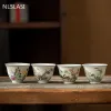 2 PCs/lote chinês de chá de cerâmica antiga chinesa