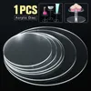 2.7mm Clear Extruded Acrylic Circle Discs for Picture Frames DIY Craft CD Racks