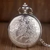 Pocket Watches New Arrival Silver Quartz Pocket Vintage Necklac Pendant Steampunk for Men Women Fob es CF1022 relojes de bolsillo Y240410