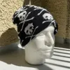 Osie wizualne Unisex Winter Skull Hats Kobiety Jacquard WindProof Warm Caps Men Hip Hop Skullie