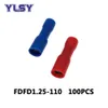 2.8mm Insulated Crimp Terminals Male Female MDD FDD FDFD 1.25-110 Electrical Wire Cable Connector Ferrules 0.5-1.5mm² 100Pcs