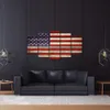 5 pièces drapeau vintage les étoiles Les rayures travaillent rétro rustique USA drapeau national patriotique décor décor images toile peintures