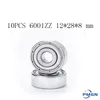 10PCS 6001ZZ Bearing ABEC-5 12x28x8 mm High quality Deep Groove 6001 ZZ Ball Bearings 6001Z 80101 Z 6001z Bearing 12*28*8 mm