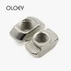 1515 Aluminum Profile with Slot Groove M3/M4/M5 Nickel Plated T Bolt Hammer Head Nut 100PCS