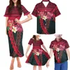 Hycool White Day Polynesian Tribal Clothing Family Set Party Christmas Mother Mother Datching服