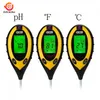 4 em 1 Solo água umidade pH medidor de temperatura Horda