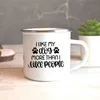 Mugs I Love My Dog Printed Enamel Mug Original Breakfast Cups to Sublimate Beer Cup of Coffee Stainless Steel Mug Kawaii Drinkware 240410