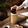 Bamboe verzegelde thee caddy handgemaakt hout Chinese stijl bamboe container draagbare bamboe thee -busbus voor huishoudelijk gebruik