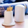 Pure White Simple Home European Style vardagsrum söt keramisk tandpetare Hotel Hotel Creative Toothpick Box Desktop Decoration