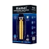 Trimmers Kemei T9 Gold Haar Clipper Professionelle Elektrik Friseur Zero Gitter Haarschneider 0mm Haarschneidemaschine Männer USB wiederaufladbar