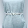 Damen neuer heißer Verkaufsgürtel All Fashion Pearl Diamond Blume Taillenkettenkleid Dekorative Gürtel