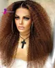 Virgin Brazilian Human Hair Silk Base Wig/13x4/13x6 1BT30 Kinky Curly Lace Front Wigs Pre Plucked With Baby Hair For Black Women