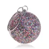 Shinestones Women Bispe da sera Sfera a forma di palla a forma di frizione diamanti borse a catena della spalla borse da sposa
