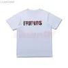 Mens T-shirts Fashion Friends T Shirt Män kvinnor Hip Hop Orange Kort ärm Designer Tees Size S-XL