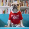 Lettre de chemise de chien d'été Primp Puppy T Vêtements de printemps pour petits chiens moyens Bulldog Bulldog Anglais Appareils 240328