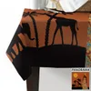 Matstol täcker afrikansk kvinna växt giraff elefant etnisk tryckstol täcker hembord täckstolar för köksbandduk