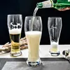 2pcs dicke gefertigte Biergläser großer Kapazität professioneller Bierbecher Transparent Wine Glass Cup Club Bar Party Home Getränkware