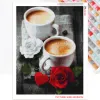 Huacan Full Square Diamond Painting Flower Rose 5d DIY Diamonds Ambroidery Coffee Art Kits Home Decoration