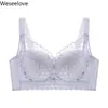 Bras Weseelove Lace Bra Plus Size Push Up s for Women Sexy Female Large Top Big Ultra-thin X65 240410