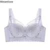 Bras Weselove spets bh plus size push up s för kvinnor sexiga kvinnliga stora topp stora ultratunna x65 240410