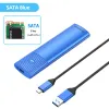 Obudowa ORICO M2 SSD OBUDOWANIE NVME NGFF 10GBPS PCIE SSD Case Portable USB C 3.2 Gen2 Bezpłatne adapter zewnętrzny z metalowym radiatorem