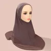 Vêtements ethniques Muslim Hijab Moyen-Orient Scarpe arabe turban pour femmes Couleur solide multicolore Crystal Linen Double couche Chapeau en mousseline de soie