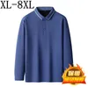 Polos męski 8xl 7xl 6xl 2024 Fall Winter High End plus Velvet Polo Shirt Men Men Clothing Busines