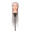 Training Head Female Mannequin Head High Temperature Fiber Hairdressing Practice Training Mannequin Head