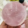 Stor storlek!!!!! Natural Pink Rose Quartz Magic Crystal Healing Ball Sphere Decor