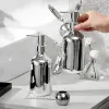 500/300ml Silver Plating Soap Sanitizer Bottle Refillable Shampoo Shower Gel Soap Dispenser for Bathroom Kitchen Accessories