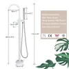 Witte badkuip douchekraan vloer staand douchekuip tuit single handle hot/cold water mixer tap badkamer douchekraan