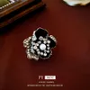 Sier Eedle Ilaid Diamod Flower Pearl Earrig Set, Luce, Persecelized, High-Ed-Ed Earrigs, ITeret Celebrity, Fashioble Earrigs per