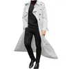 O outono masculino e o inverno Long Trench Coat Double Basted Coats Belt Capinheiro Loja Down Coat Men Men S ANORAK JAPET