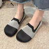 Casual Shoes Knitted Loafers For Women Wide Size Slip On Loafer Moccasin 2024 Spring Est Flat Heel Sneakers