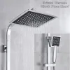 Poiqihy banyo duş sistemi banyo duş musluk küvet musluk mikser musluk el duş seti duvara monte edilmiş slayt çubuğu duş kiti