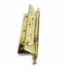 1Pc COTOM Luxury Crown Head Door Hinges Solid Brass Thick Flat Gold Fower Pattern Heavy Duty Mute Villa Gate Copper Hinge