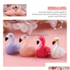 Garden Decorations 10 PCS Micro Landscape Decorative Pot Flamingo Cake Car Party Small Animal Figures Harts Harts Mini Animals Figures D DH5BW