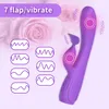 3 en 1 Rose G Spot Rabbit Vibrateur battable pour la stimulation clitoridienne, avec 7 modes de vibration vibratrice rechargeable vibratrice anale, jouets sexuels pour adultes (violet)