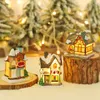 Kerst LED LICHT HOUTEN HOUS LIMEEN HUIST Merry Christmas Decorations For Home Diy Xmas Tree Ornamens Kids Gift Nieuwjaar