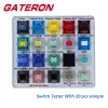 Accessories GATERON Switch Tester 20Pcs Sample G Pro Clickiez Phantom Customized For DYI Hot Swap Mechanical Keyboard Treasure Version