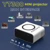 YT300 미니 프로젝터 유선 무선 동일한 화면 휴대폰 홈 극장 휴대용 리치 인터페이스 저음 내부 스피커